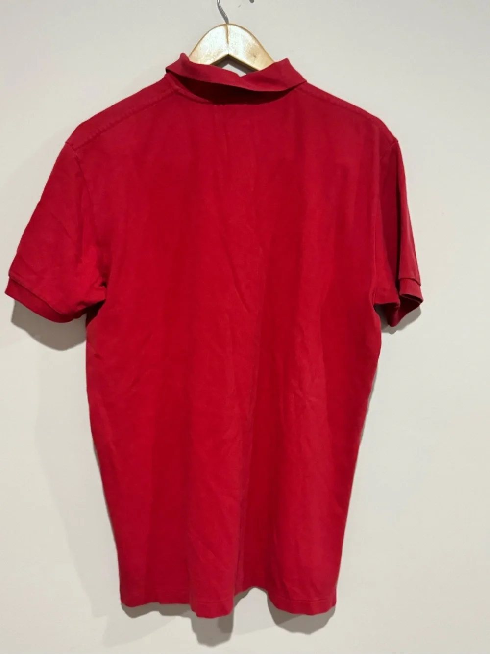 Polo Ralph Lauren Polo Shirt Mens Medium Red Classic Fit Short Sleeve Pony